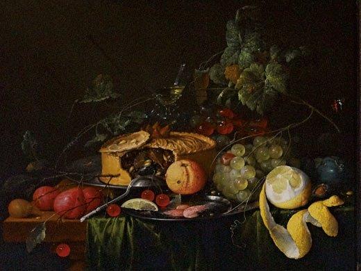 Stillewe van Jan Davidsz de Heem uit 1651 toon die plek van pasteie. 