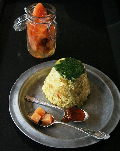 Hoendersult met speserykwepers en blatjang (foto: Ian du Toit)