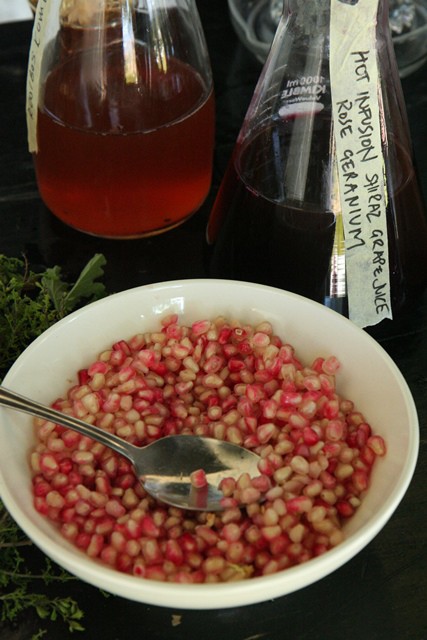 Roospienk granate vir 'n yskelkie