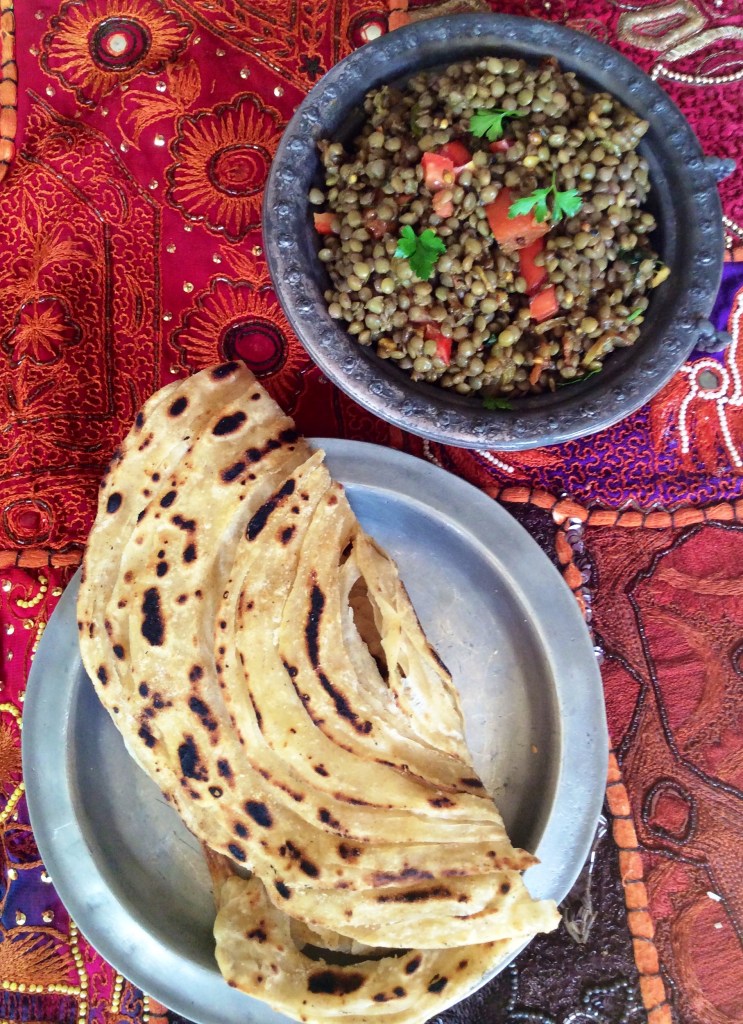Wrap 'n slag met tuisgemaakte roti. 