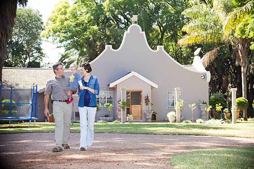 Edward Leversage and his young family on the farm Rs
