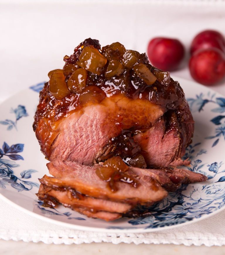 Gammon in Stony Gemmerbier gekook, met gemmer-gemmer-gemmer-glansverf. 